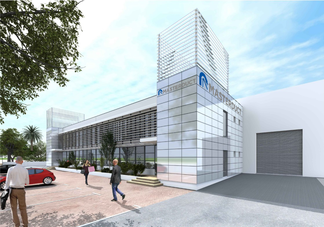 Digitale Skizze des zukünftigen Unternehmenssitz Masterduct Marokko